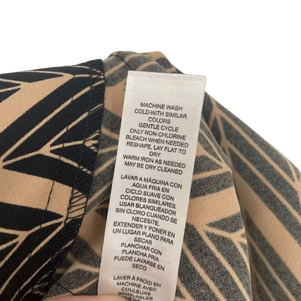 Chico’s Elevated Mitre-Print Wide-Leg Pants Size 2 NWT‎